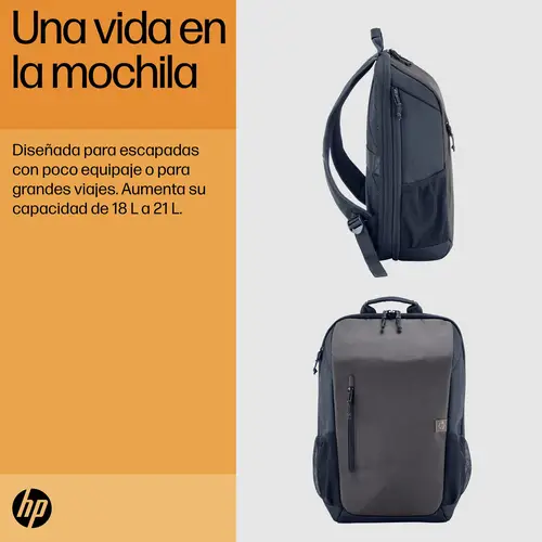 Mochila para portátil Travel de 15,6 pulgadas y 18 litros, color gris - Imagen 8
