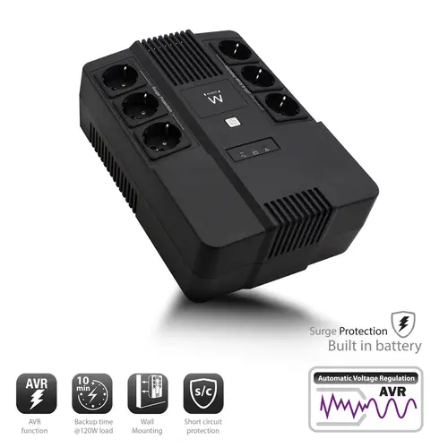 EW3945 sistema de alimentación ininterrumpida (UPS) Línea interactiva 0,6 kVA 360 W 1 salidas AC - Imagen 2