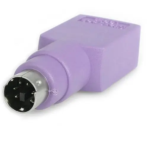 Adaptador Teclado USB a conector PS/2 PS2 MiniDIN - Hembra USB - Macho Mini-DIN - Imagen 2
