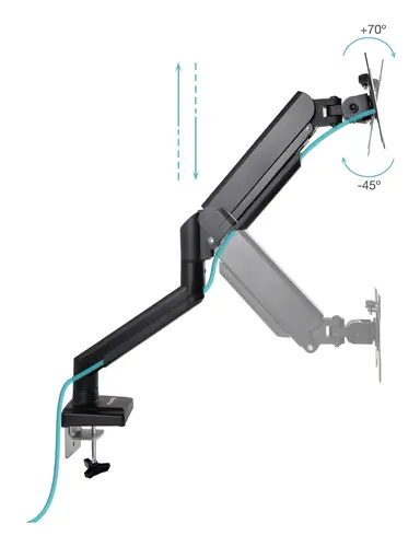 DB1334TNR-B soporte para monitor 86,4 cm (34") Escritorio Negro - Imagen 2