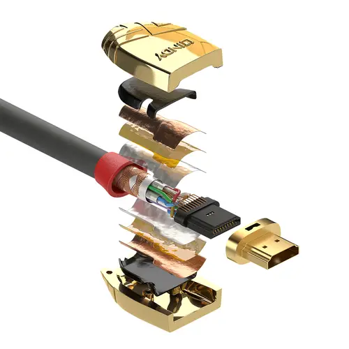 37865 cable HDMI 7,5 m HDMI tipo A (Estándar) Oro, Gris - Imagen 3