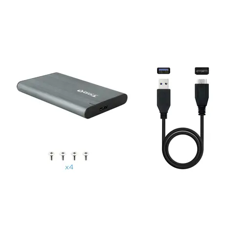 Caja Externa para Discos de 2,5 HDD/SSD, Gris - Imagen 3