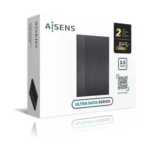 Caja Externa 2.5" ASE-2532B 9.5mm SATA A USB 3.0/USB3.1 Gen1, Negra - Imagen 4