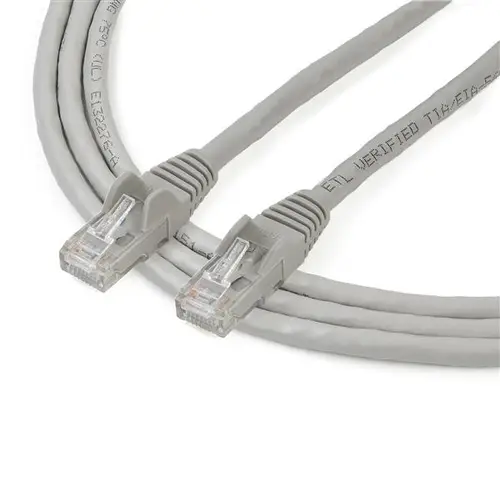 Cable de 2m Gris de Red Gigabit Cat6 Ethernet RJ45 sin Enganche - Snagless - Imagen 2