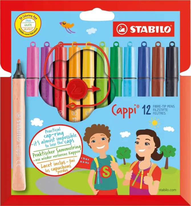 Cappi rotulador Medio Multicolor 12 pieza(s)