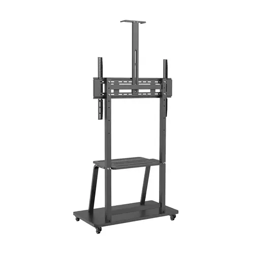 Soporte de Suelo ECO con Rueda, Bandeja para DVD y Soporte de Cámara para Monitor/TV 150Kg de 37-100, Negro - Imagen 3