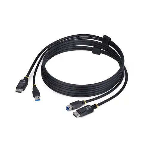 Cable KVM DisplayPort y USB 3.0 5Gbps de 1,8m - 4K 60Hz - Cable Combo DP 1.2 y USB para Switch Conmutador KVM - Imagen 1
