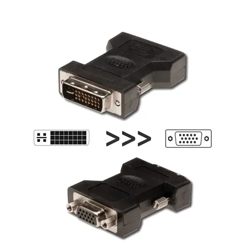 EC1250 cambiador de género para cable DVI-I 24+5 VGA Negro - Imagen 4