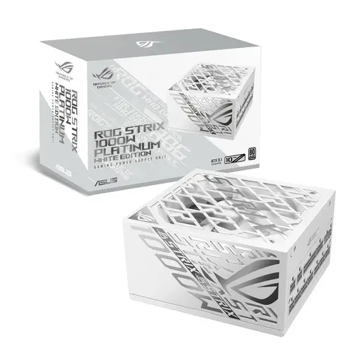 ROG -STRIX-1000P-GAMING-WHITE unidad de fuente de alimentación 1000 W 20+4 pin ATX ATX Blanco - Imagen 13