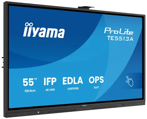TE5513A-B2AG pantalla de señalización Panel plano interactivo 138,7 cm (54.6") Wifi 500 cd / m² 4K Ultra HD Negro Pantalla táctil Procesador incorporado Android 24/7 - Imagen 4