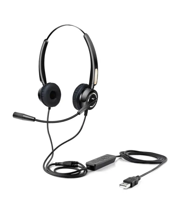 USB HEADSET WITH REMOTE CONTROL Auriculares Alámbrico Diadema USB tipo A Negro