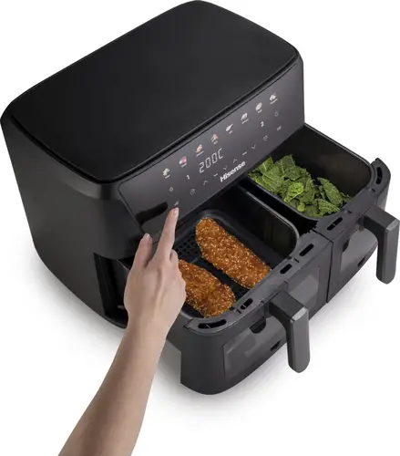 HAF2700DCD Doble 11 L Independiente 2700 W Freidora de aire caliente Negro - Imagen 5