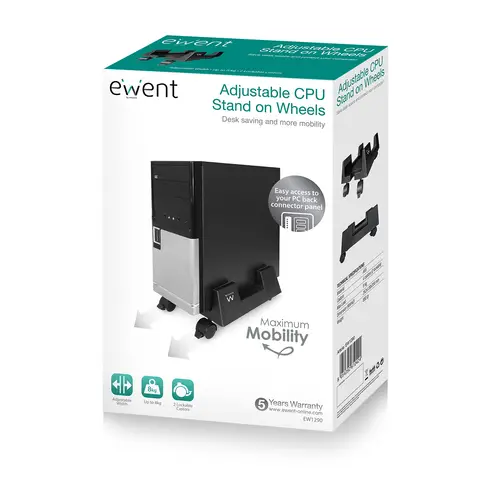 EW1290 soporte de CPU Cart CPU holder Negro - Imagen 5