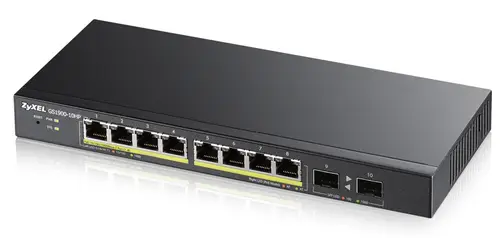 GS1900-10HP Gestionado L2 Gigabit Ethernet (10/100/1000) Energía sobre Ethernet (PoE) 1U Negro - Imagen 1