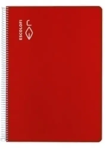 BLOCK ESCOLOFI A4 80h CD.4 70g ROJO - Pack de 5 unidades