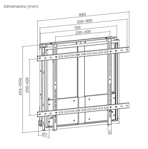 Soporte de pared para TV interactivo de 60"-100 - Imagen 12