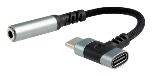 10.24.1207 cambiador de género para cable USB-C + USB-C 3.5 mm Negro - Imagen 1