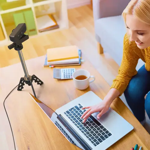 JVCU100-N Cámara web HD USB con rotación de 360° - Imagen 12