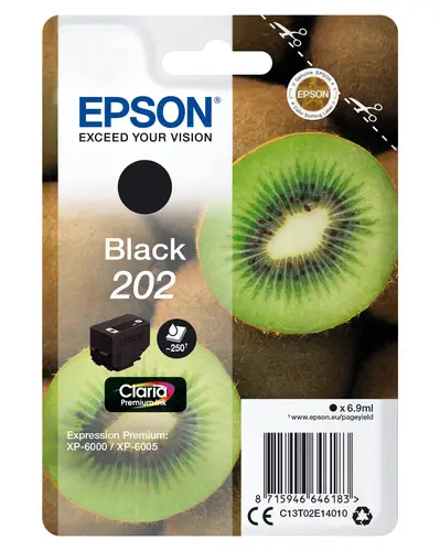 Kiwi Singlepack Black 202 Claria Premium Ink - Imagen 1