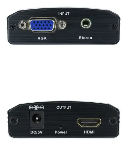Conversor SVGA+Audio a HDMI con Alimentación, SVGA/H+Jack 3.5/H-HDMI A/H, Negro - Imagen 1