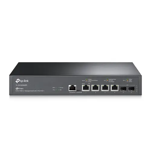 JetStream TL-SX3206HPP switch Gestionado L2+ 10G Ethernet (100/1000/10000) Energía sobre Ethernet (PoE) Negro - Imagen 1