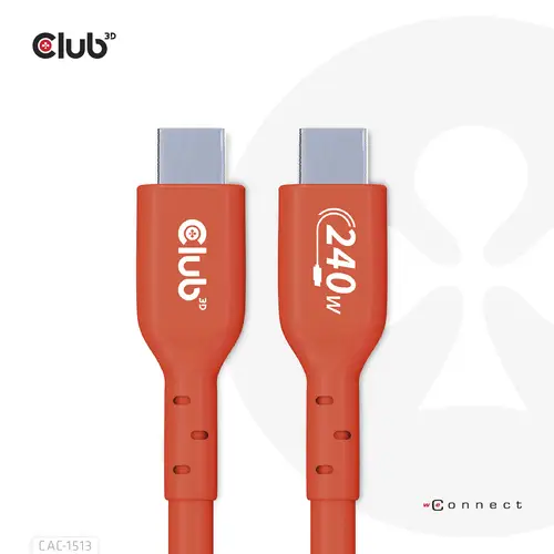 Cable certificado USB2 tipo C bidireccional USB-IF Datos 480 Mb, PD 240 W (48 V/5 A) EPR M/M 3 m/9,84 pies - Imagen 3