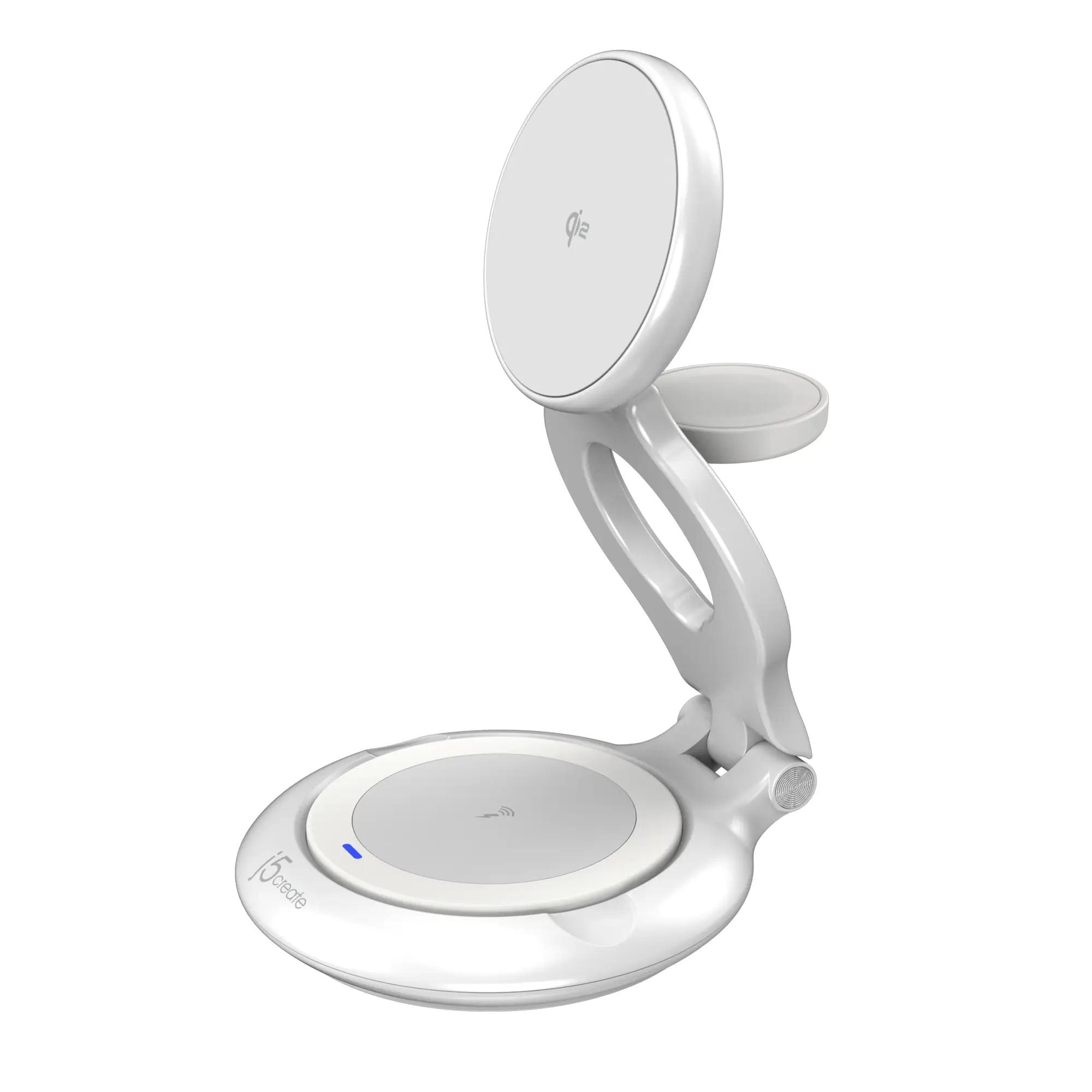 JUPW3415-N cargador de dispositivo móvil Reloj inteligente, Auriculares, Smartphone Blanco USB Cargador inalámbrico Carga rápida Interior