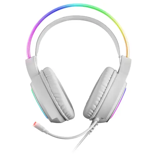 MHRGBW, Auriculares Chroma RGB Flow, Micrófono Profesional, Sonido Espacial, Blanco - Imagen 2