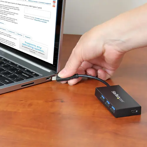 Concentrador USB 3.0 (5Gbps) de 4 Puertos - USB-C a 1x USB-C y 3x USB-A - Imagen 5