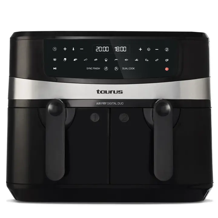 Air Fry Digital Duo Doble 9 L 2200 W Freidora de aire caliente Negro