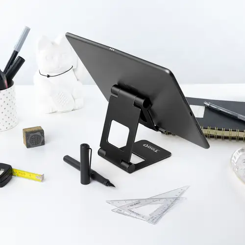 Soporte de sobremesa ajustable para teléfono / tablet hasta 10, Negro - Imagen 9