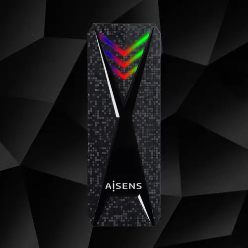 Caja Externa M.2 (NGFF) RGB Gaming ASM2-RGB013B NVMe a USB3.2 Gen2, Negra - Imagen 2