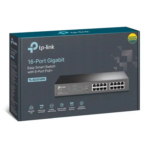 TL-SG1016PE switch Gestionado L2 Gigabit Ethernet (10/100/1000) Energía sobre Ethernet (PoE) Negro - Imagen 4