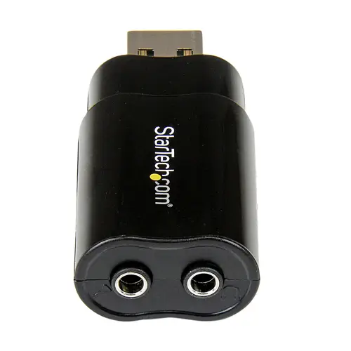 Tarjeta de Sonido Estéreo USB Externa Adaptador Conversor - Negro - Imagen 3