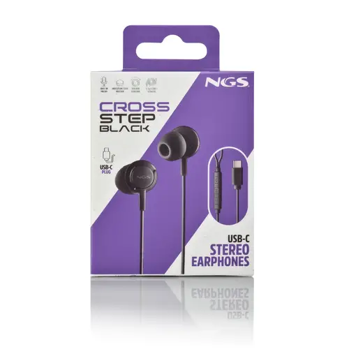 CROSS STEP Auriculares Alámbrico Dentro de oído Llamadas/Música USB Tipo C Negro - Imagen 7