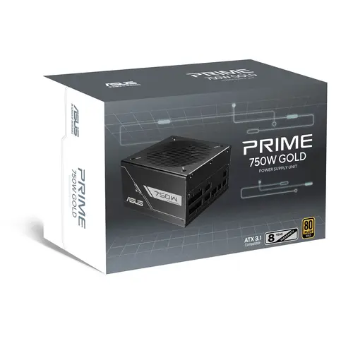 Prime -750G unidad de fuente de alimentación 750 W 20+4 pin ATX ATX Negro - Imagen 11