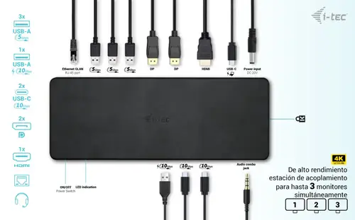 USB-C Triple Display Docking Station Gen 2 Pro + Power Delivery 100W - Imagen 5