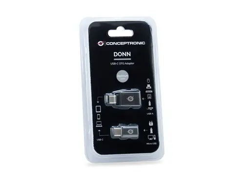 DONN04G cambiador de género para cable USB 3.1 Gen 1 Type-C, USB 2.0 Type-C USB 3.1 Gen 1 Type-A, USB 2.0 Micro Negro - Imagen 5