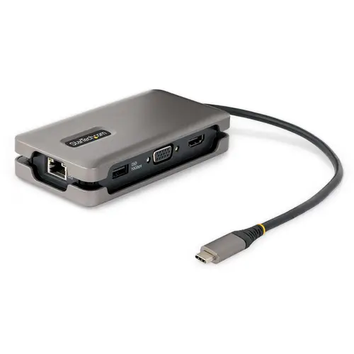 Adaptador Multipuertos USB-C - HDMI 4K a 60Hz VGA - Hub Ladrón USB de 3 Puertos - Power Delivery de Paso de 100W - GbE - Docking Station USB Tipo C de Viajes - Cable de 30cm - Imagen 1