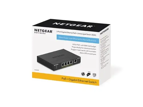 GS305PP No administrado Gigabit Ethernet (10/100/1000) Energía sobre Ethernet (PoE) Negro - Imagen 6