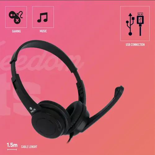 VOX505 USB Auriculares Alámbrico Diadema Juego Negro - Imagen 7