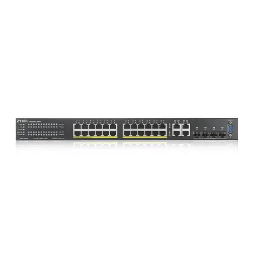 GS2220-28HP-EU0101F switch Gestionado L2 Gigabit Ethernet (10/100/1000) Energía sobre Ethernet (PoE) Negro - Imagen 2
