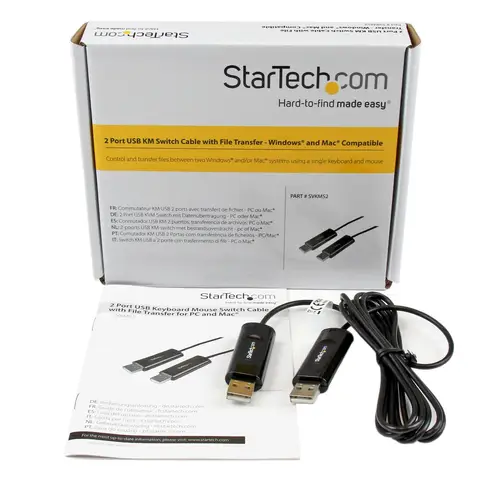 Cable Switch Conmutador KM USB de 2 Puertos con Transferencia de Datos Archivos para Mac o PC - Imagen 3