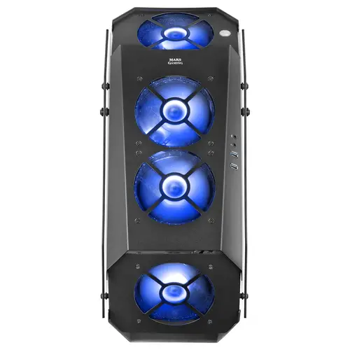 MC51, Caja PC Gaming ATX, Doble Cristal Templado, 5x Ventilador RGB 12cm, Negro - Imagen 5