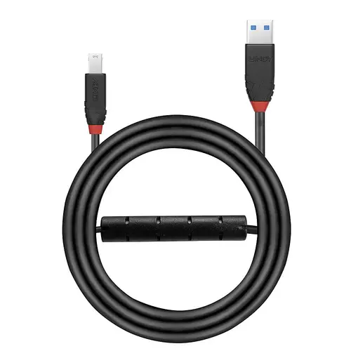 43227 cable USB USB 3.2 Gen 1 (3.1 Gen 1) 10 m USB A USB B Negro - Imagen 2