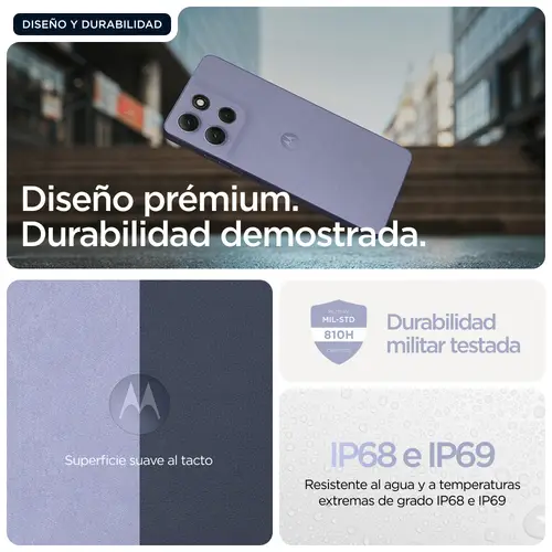 moto g86 power 5G 16,9 cm (6.67") SIM doble Android 15 USB Tipo C 8 GB 512 GB 6720 mAh Lila - Imagen 17
