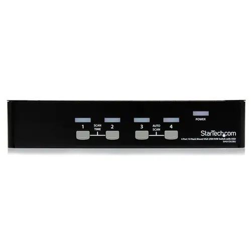 Conmutador Switch KVM 4 Puertos de Vídeo VGA USB 2.0 - 1U Rack Estante - Imagen 2
