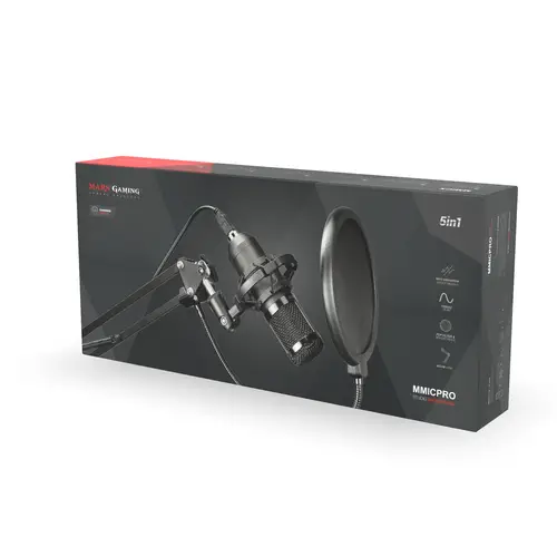 MMICPRO, Micrófono PC USB, Condensador, Ultra-alta Definición Streamings, ASMR, Negro - Imagen 15