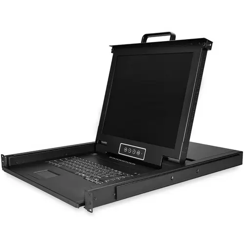 Consola KVM de 8 Puertos para Montaje en Rack con Cables de 1,8m - Teclado QWERTY - Conmutador KVM integrado con Monitor LCD de 17" - Switch KVM LCD 1U - KVM OSD - 50000 MTBF - Imagen 1
