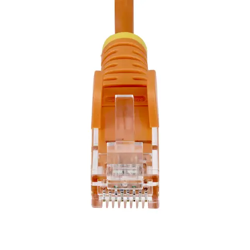 Cable de Red Ethernet CAT6 Delgado sin Enganches Naranja de 15m - Cable RJ45 Snagless Slim 28AWG - Alambre de Cobre Puro - PoE 100W - con Alivios de Tensión - LSZH - Probado con Fluke - Imagen 4